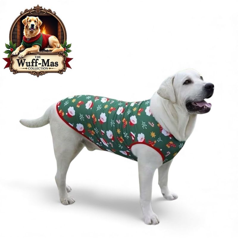Green Holiday Theme Tank (Large Breeds)