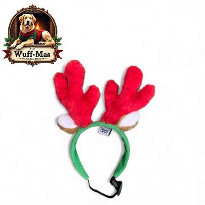 Zippy Paws Holiday Antler Headband 