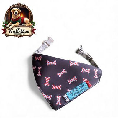 The Wuff Wear Collection Holiday Bandana Bib Collar