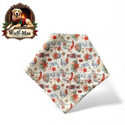 Nutcracker Print Velvet Holiday Bandana