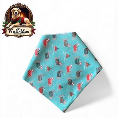 Holiday Velvet Puppy Print Bandana