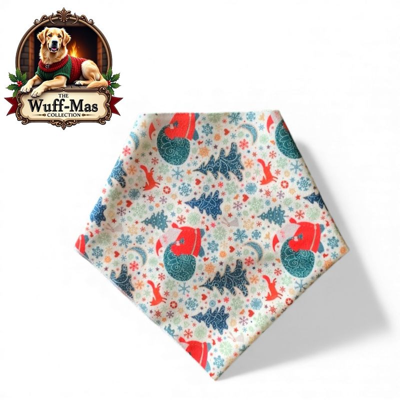 Holiday Print Velvet Bandana