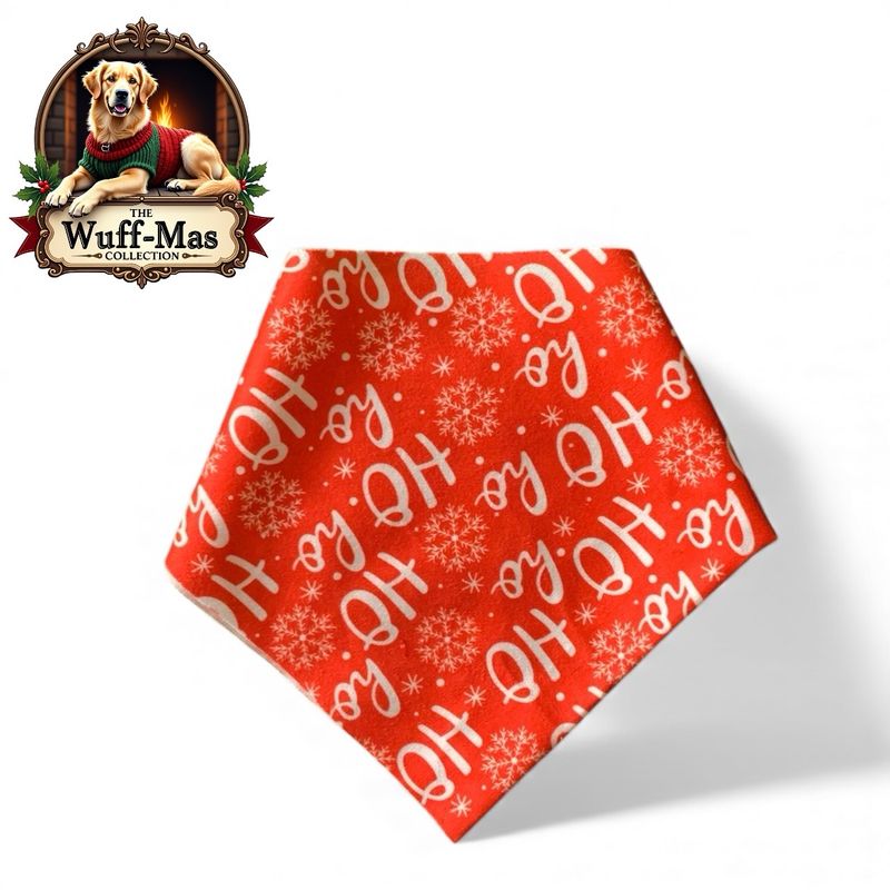 “Ho Ho Ho” Holiday Velvet Bandana