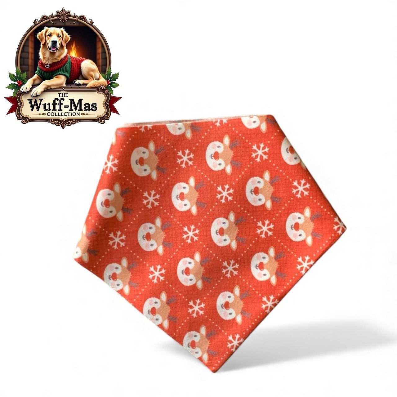 Red Antler Squirrel Print Bandana 