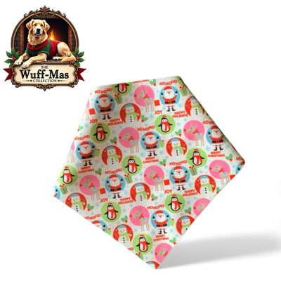 Holiday Print Velvet Bandana