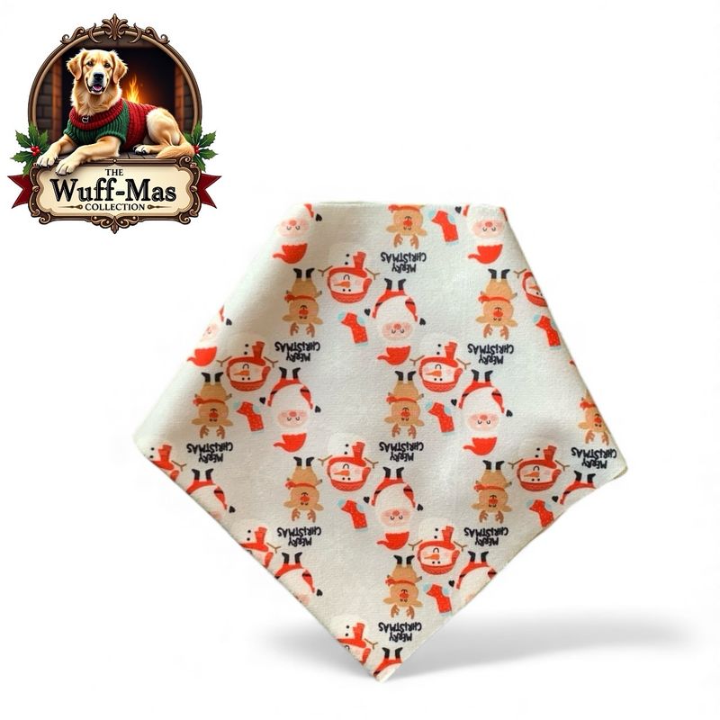 “Merry Christmas” Print Holiday Velvet Bandana 