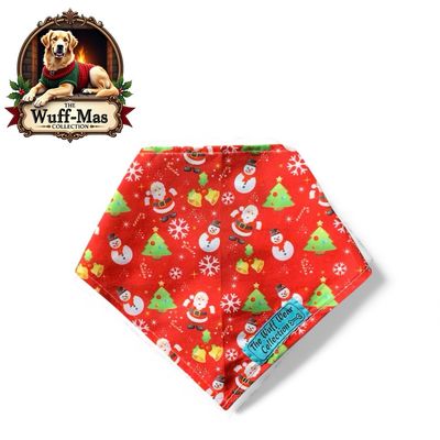 The Wuff Wear Collection Snowman Cotton Bandana