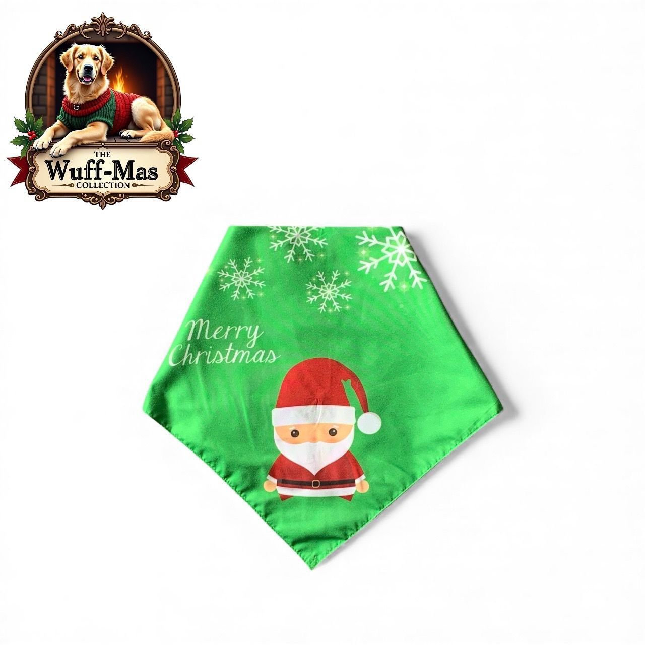 “Merry Christmas” Reversible Bandana 