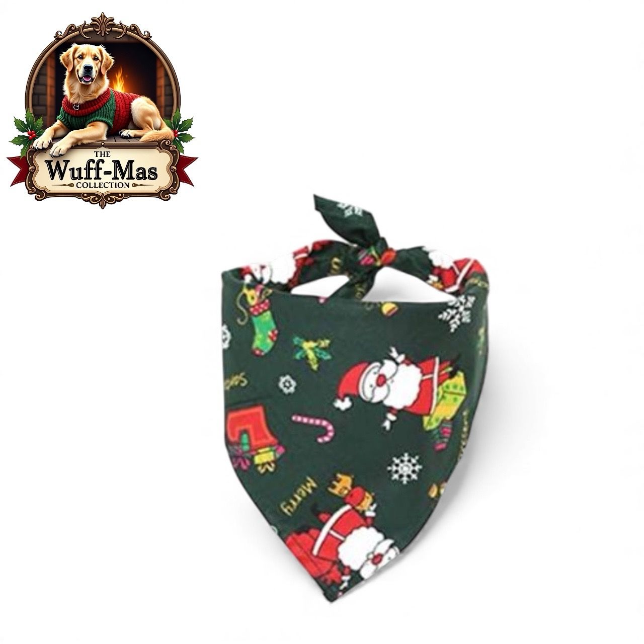 Santa Holiday Cotton Bandana