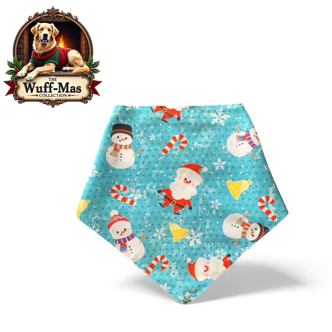 Blue Santa Cotton Bandana