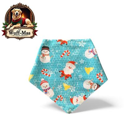 Blue Santa Cotton Bandana