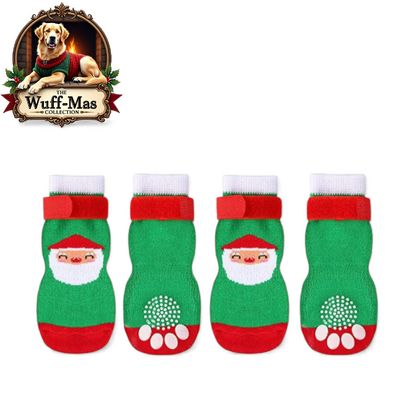 Doggy Design Adjustable Santa Non-Skid Socks