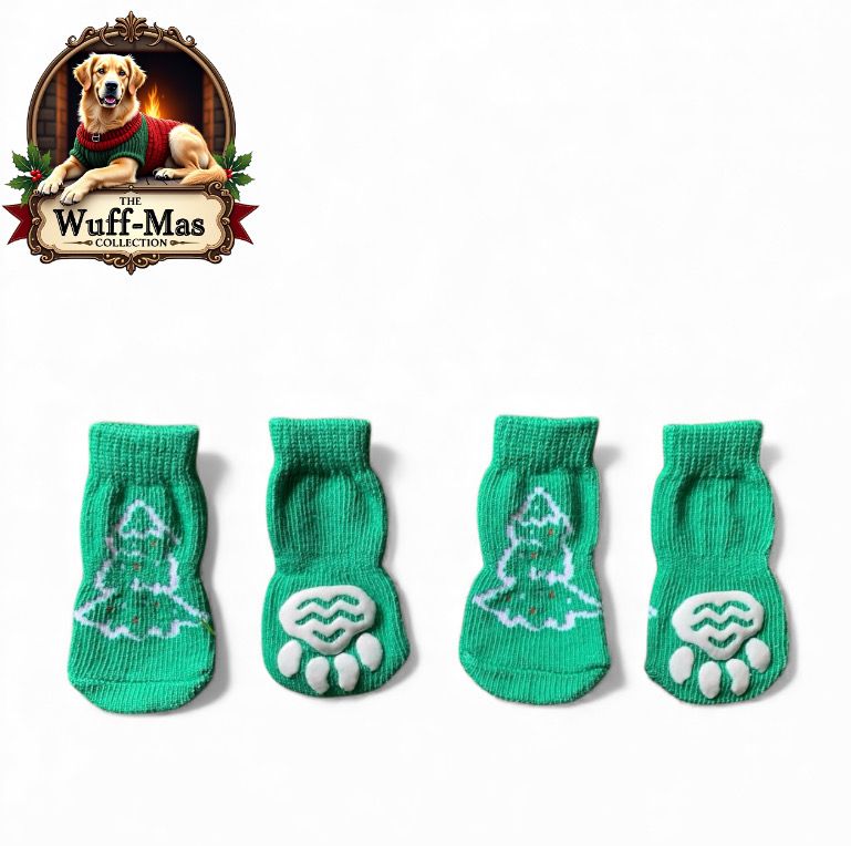 Christmas Tree Non-Skid Holiday Pet Socks