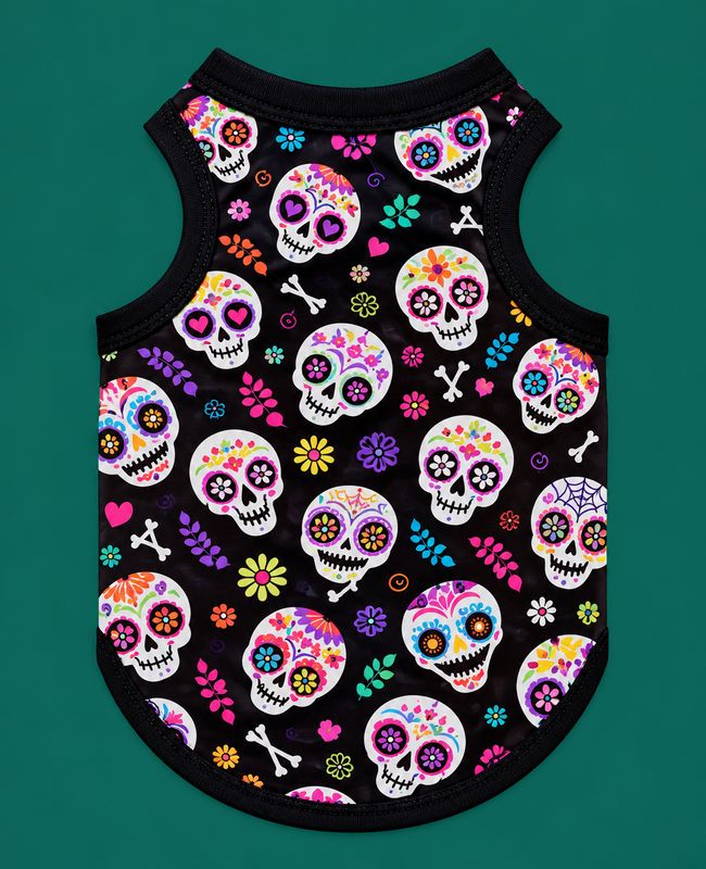 Halloween Skull Print Breathable Tank