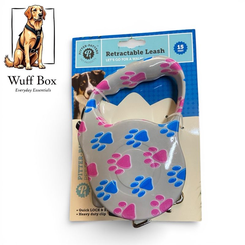 Pitter Patters Grey Retractable Lead