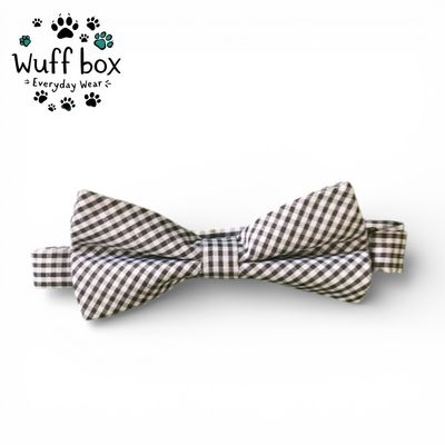 Black & White Checkered Bow Tie