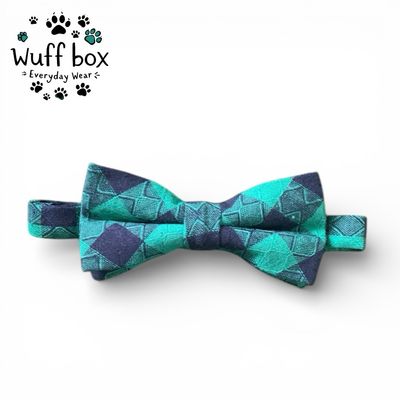 Green & Black Plaid Bow Tie