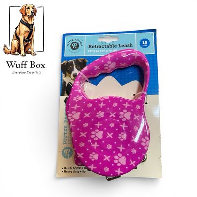 Pitter Patters Pink Retractable Lead