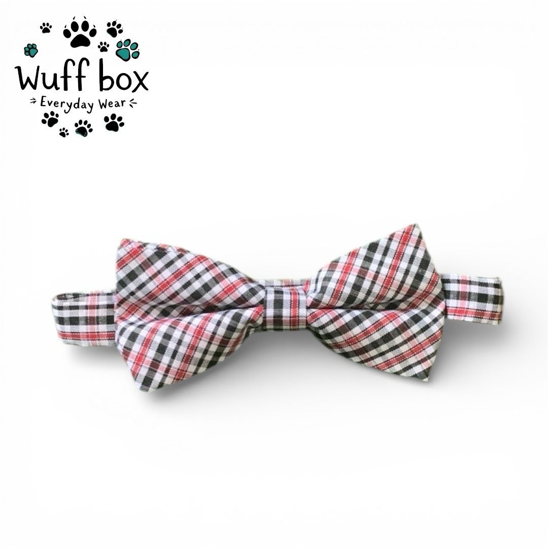 Red &amp; Blue Pinstripe Bow Tie 