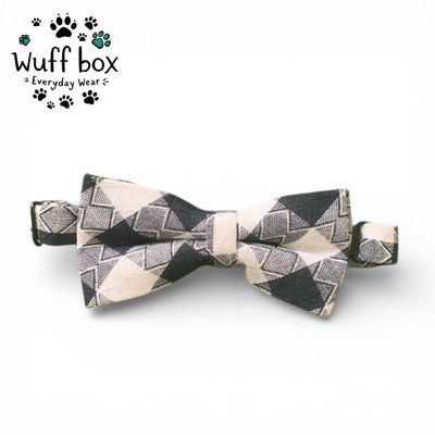 Black & White Plaid Bow Tie