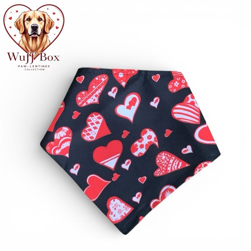 Heart Print Valentines Cotton Bandana