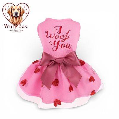 Fitwarm ‘I Woof You’ Tutu Valentines Dress