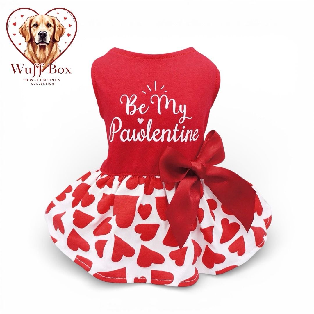 Fitwarm ‘Be My PawLentine’ Bowknot Dress