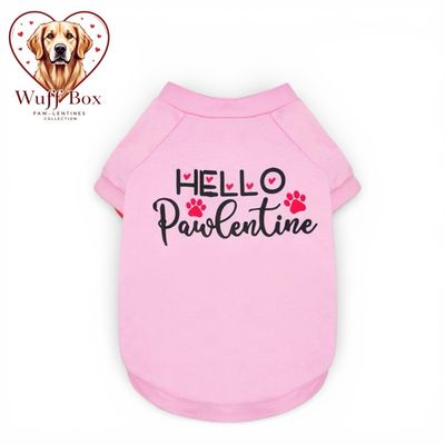 Pink ‘Hello PawLentine’ Print Tee