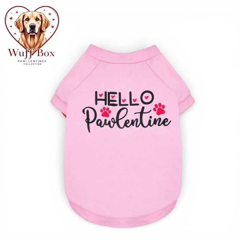 Pink ‘Hello PawLentine’ Print Tee