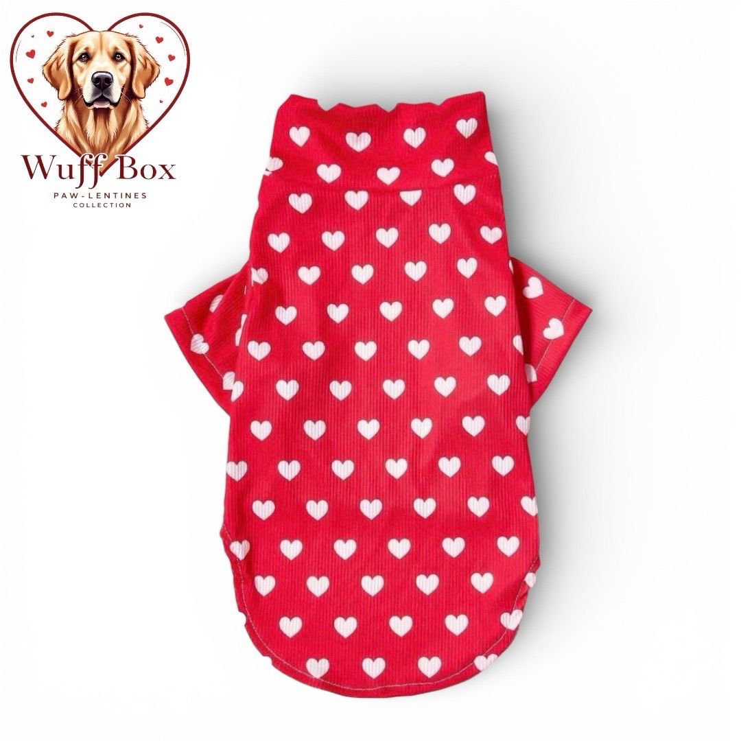 Heart Print Turtleneck Tee