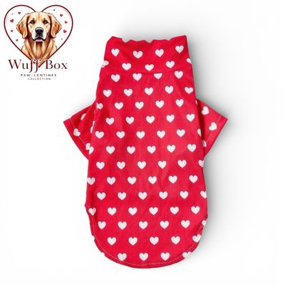 Heart Print Turtleneck Tee