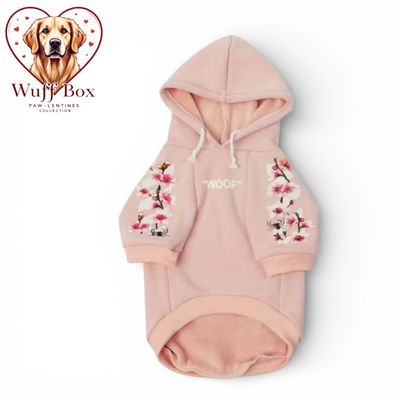 CuteBone Pastel Pink Valentines Floral Hoodie