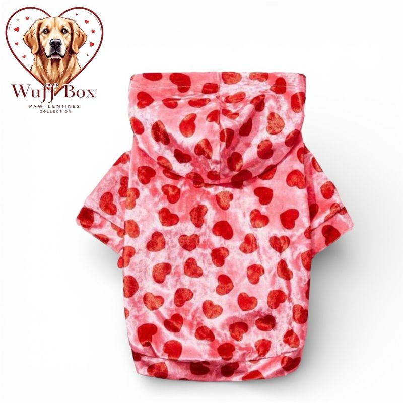 Pink &amp; Red Velvet Heart Hoodie