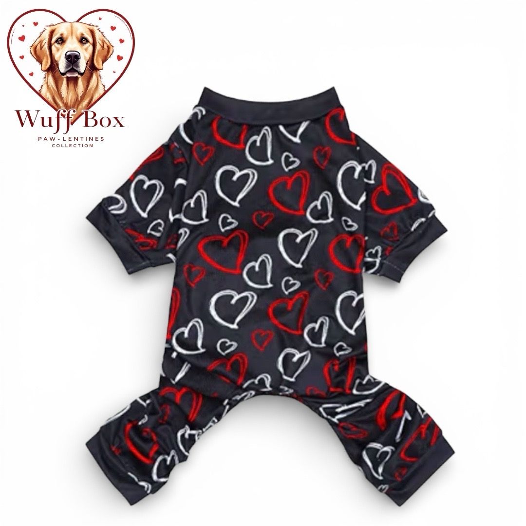 Black Heart Print Onesie
