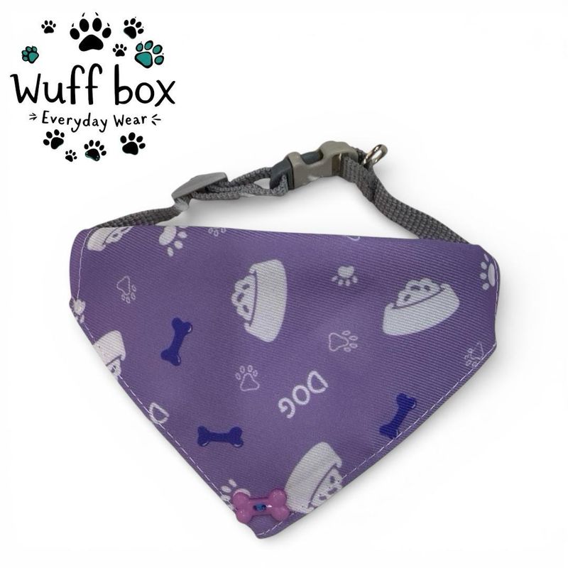  The Wuff Wear Purple Bandana Bib Collar