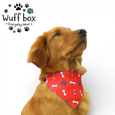 The Wuff Wear Red Bandana Bib Collar