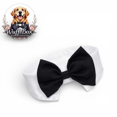 Black Bow Tie Wedding Collar