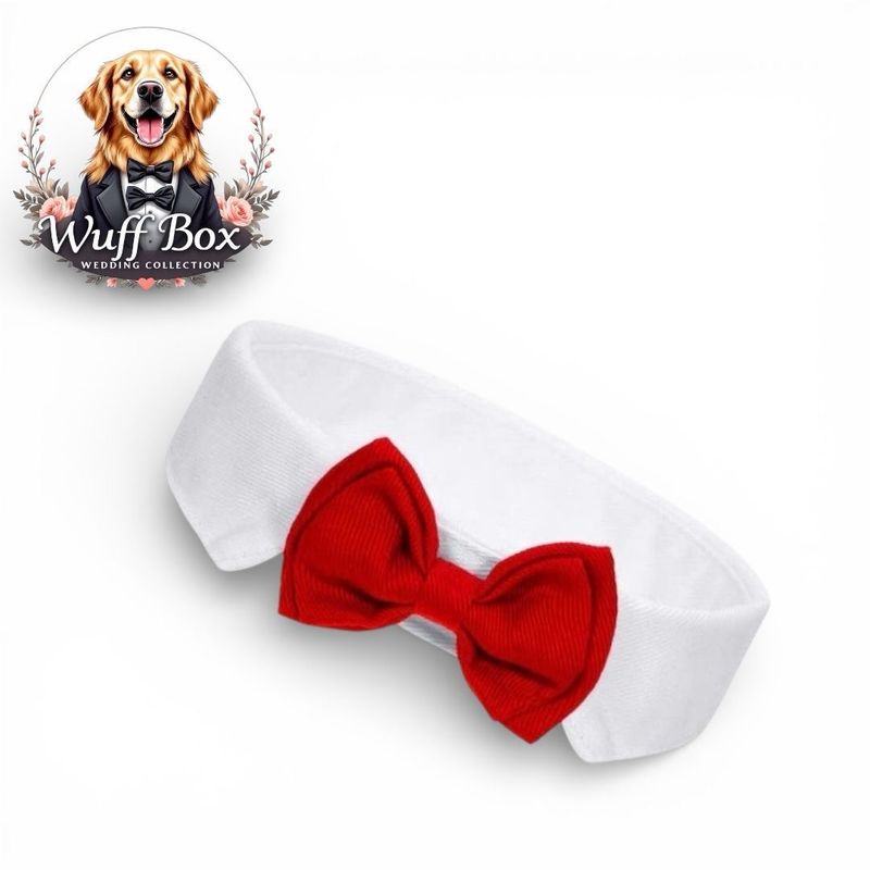  Red Bow Tie Wedding Collar