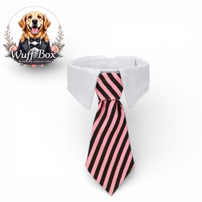 Pink Pinstripe Wedding Neck Tie
