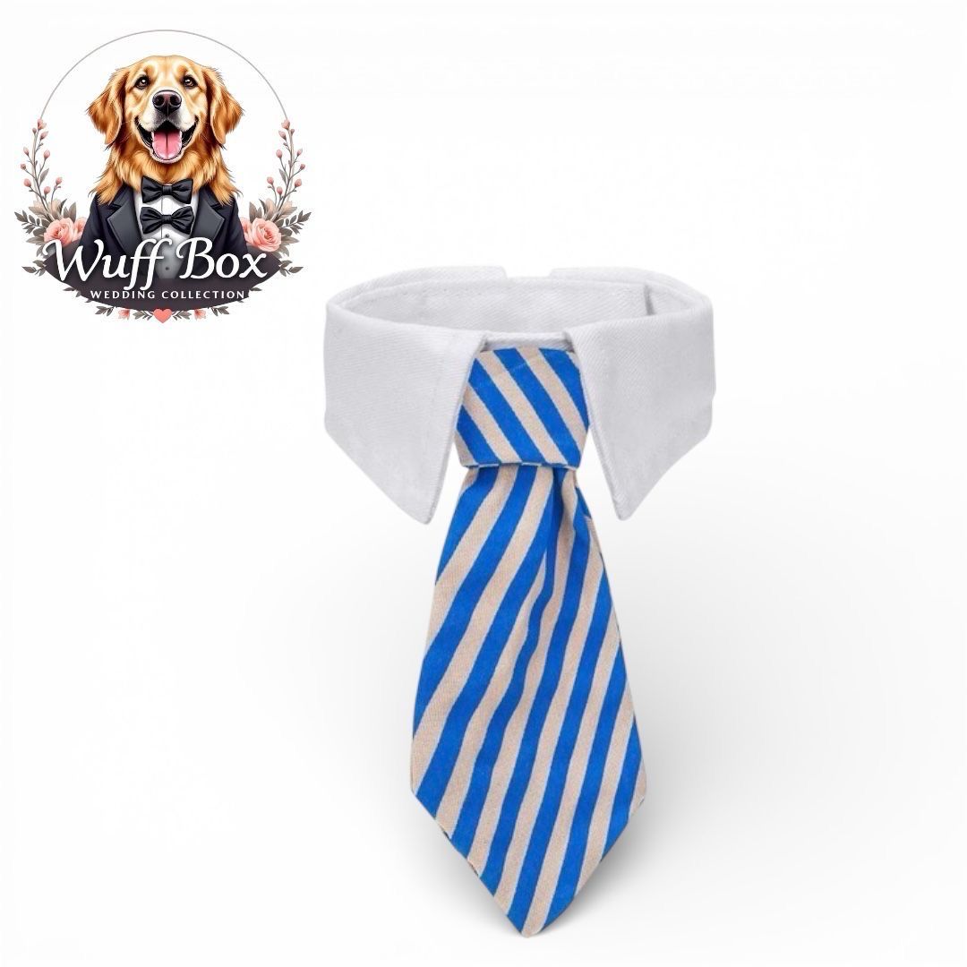 Blue Pinstripe Wedding Neck Tie