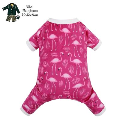 Flamingo Print Velvet Pajama Onesie
