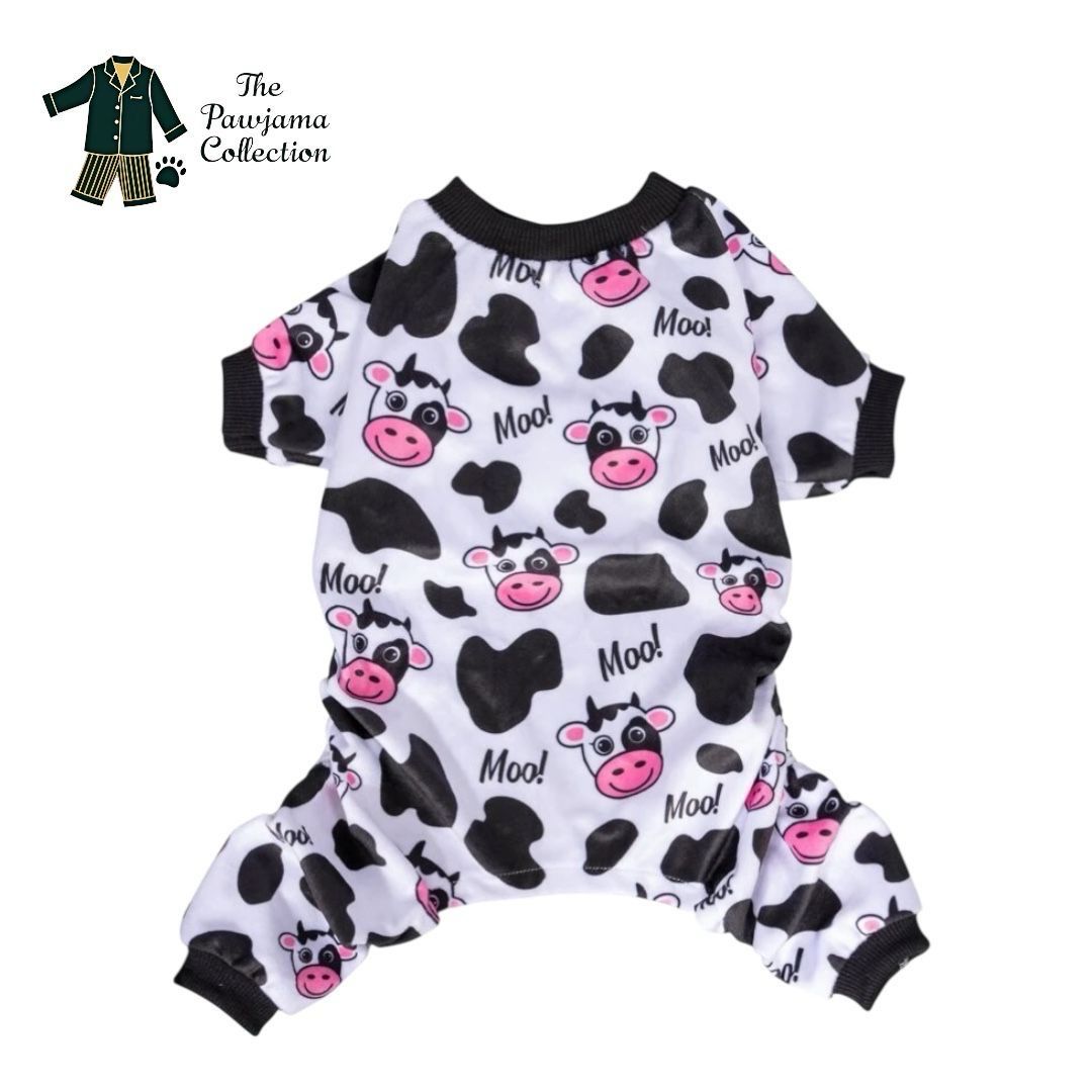 Cow Print Velvet Pajama Onesie