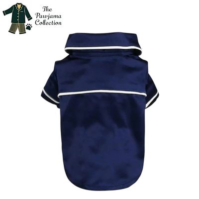 Blue Silk Pajama Shirt