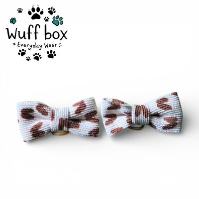 Cow Print Fur Bow Ties
