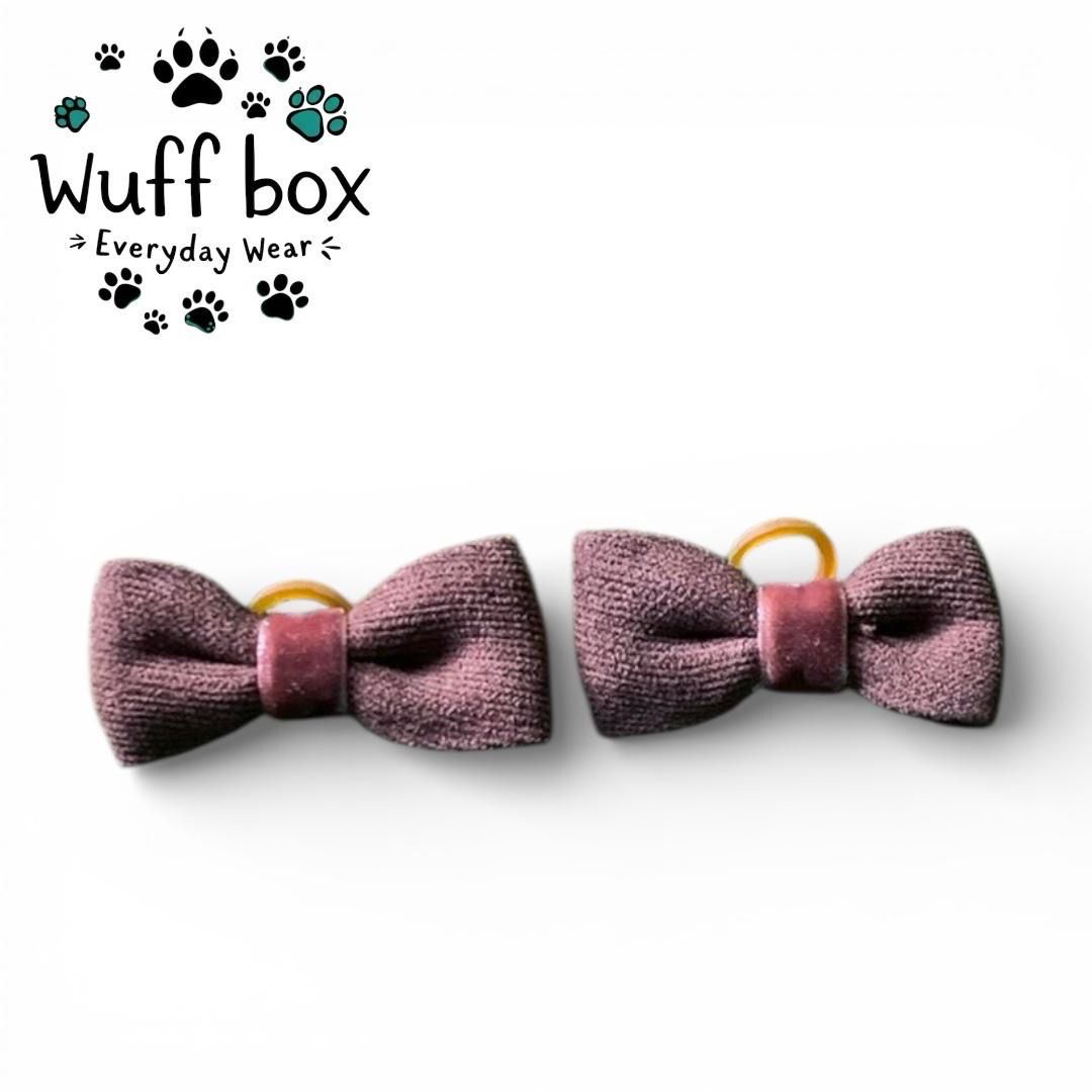 Crochet Bow Fur Ties