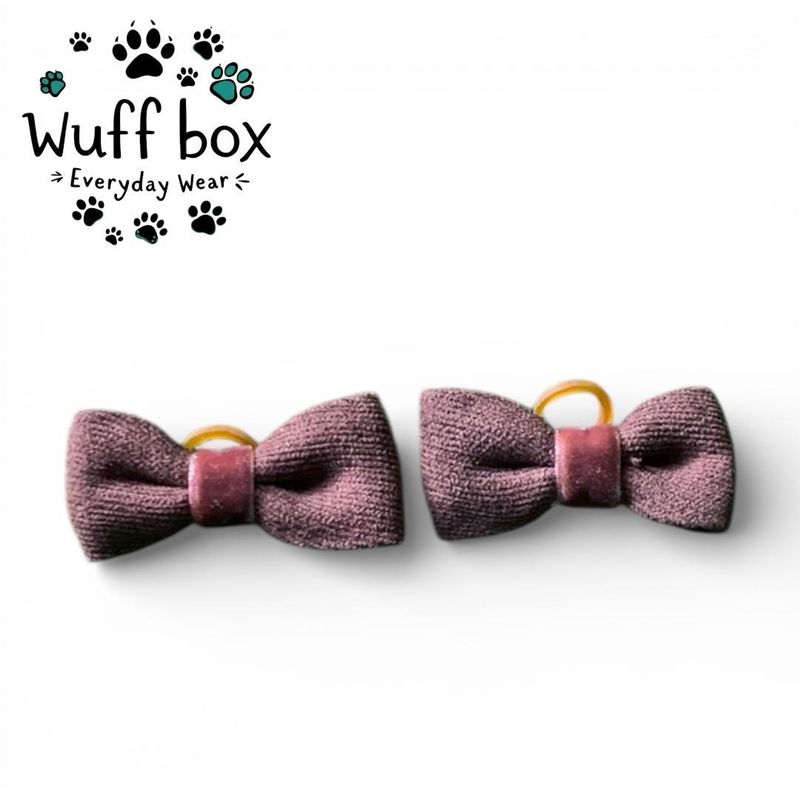 Crochet Bow Fur Ties