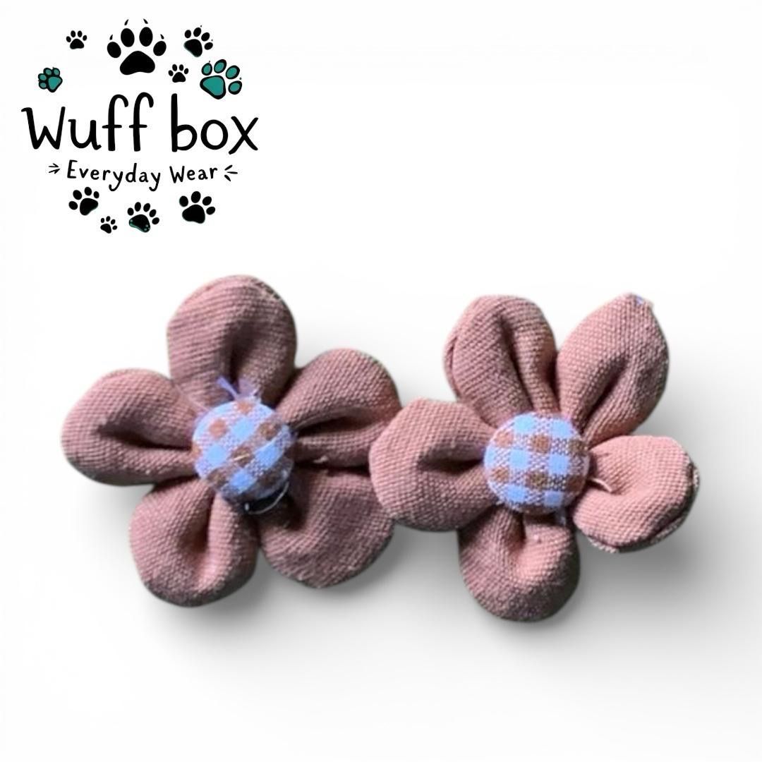 Brown Flower Design Fur Ties