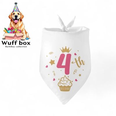 ‘4th Birthday’ Confetti Bandana