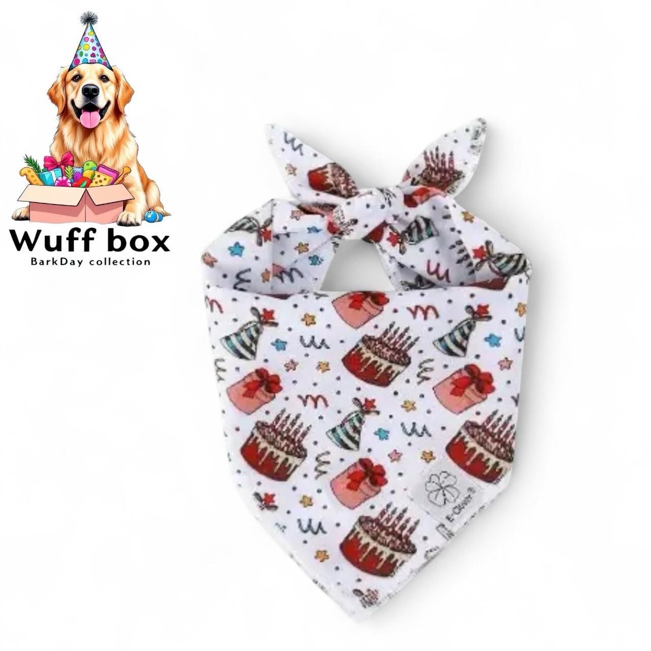 Barkday Cake Print Bandana