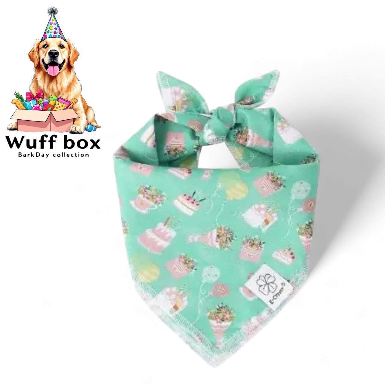 Barkday Green Cake Bandana 